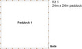 1 Horse Paddock Kit - 1 or 2 Strand 40mm Paddock - 24m x 24m each