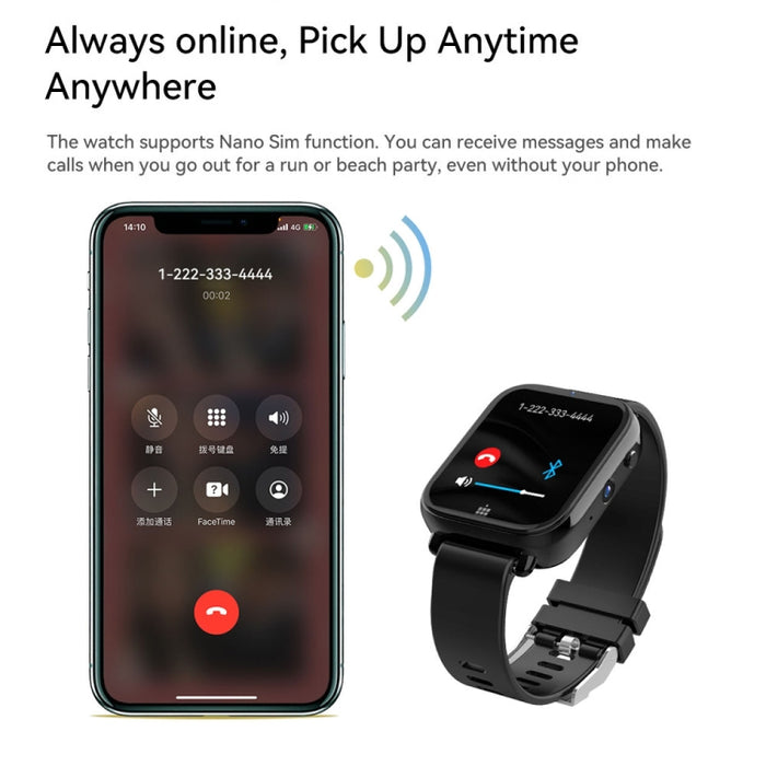 1.75" 4G LTE Smart Watch – Android 9.1, 2GB/16GB & 4GB/128GB