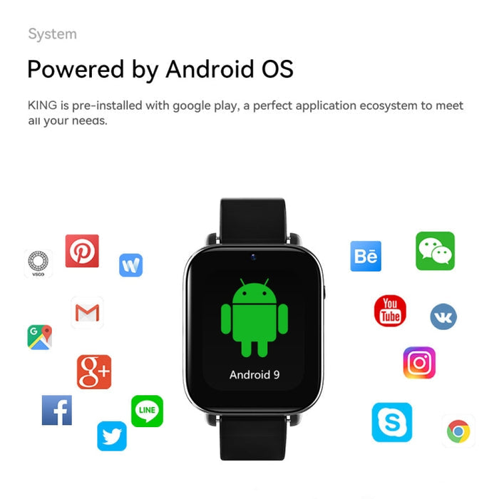 1.75" 4G LTE Smart Watch – Android 9.1, 2GB/16GB & 4GB/128GB