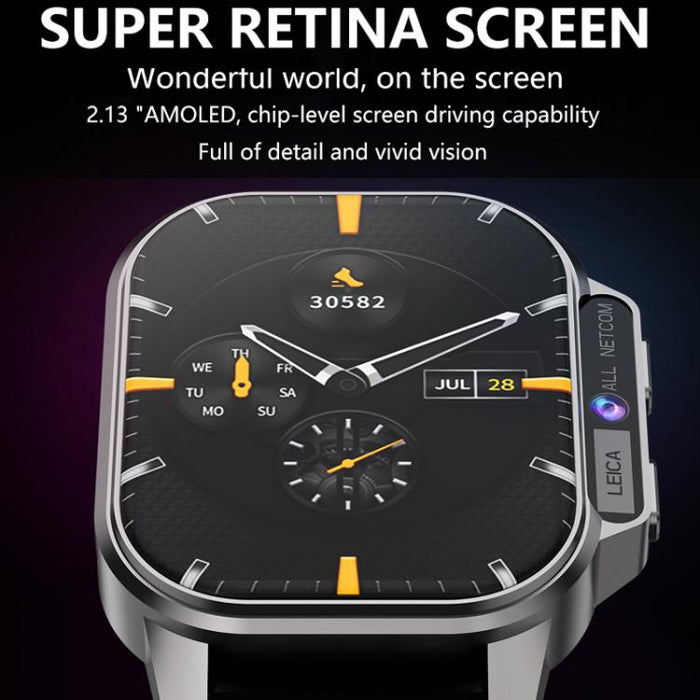 4G Rugged Smartwatch with SIM Slot, Google Play & Outdoor Camera – Eurasian/African Version