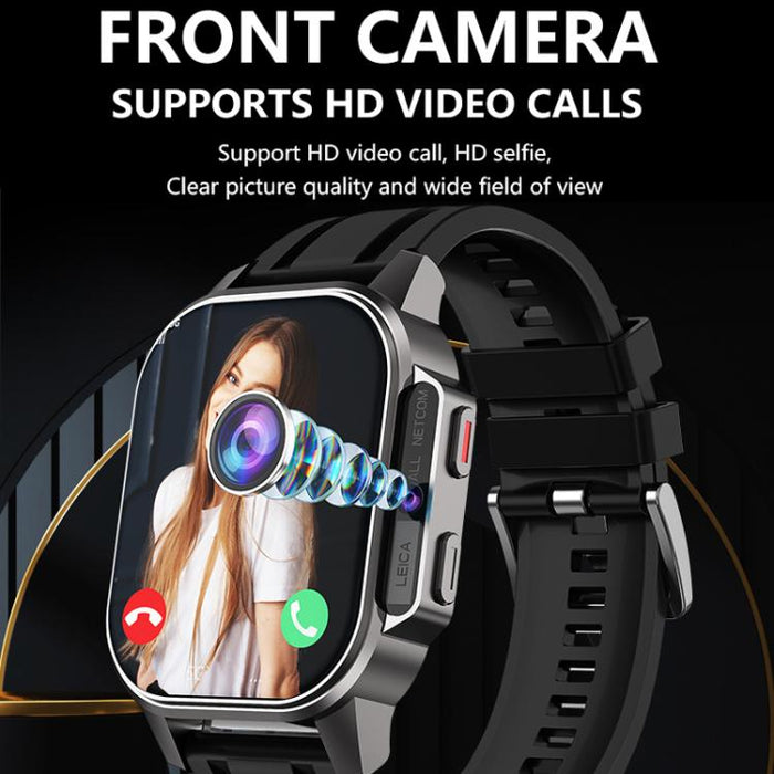 4G Rugged Smartwatch with SIM Slot, Google Play & Outdoor Camera – Eurasian/African Version