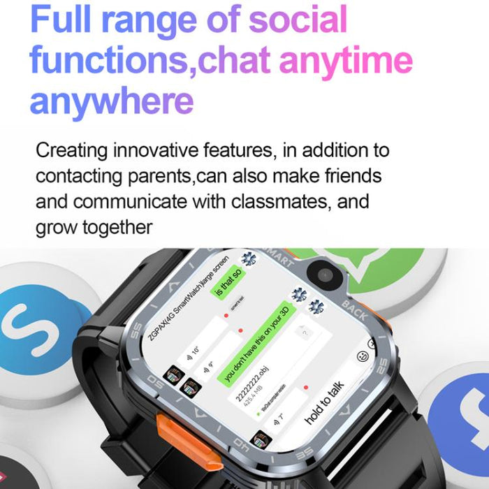 4G Rugged Sports Smartwatch with SIM Slot & Google Play – Eurasian/African Version