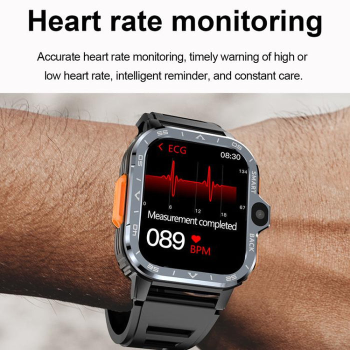 4G Rugged Sports Smartwatch with SIM Slot & Google Play – Eurasian/African Version