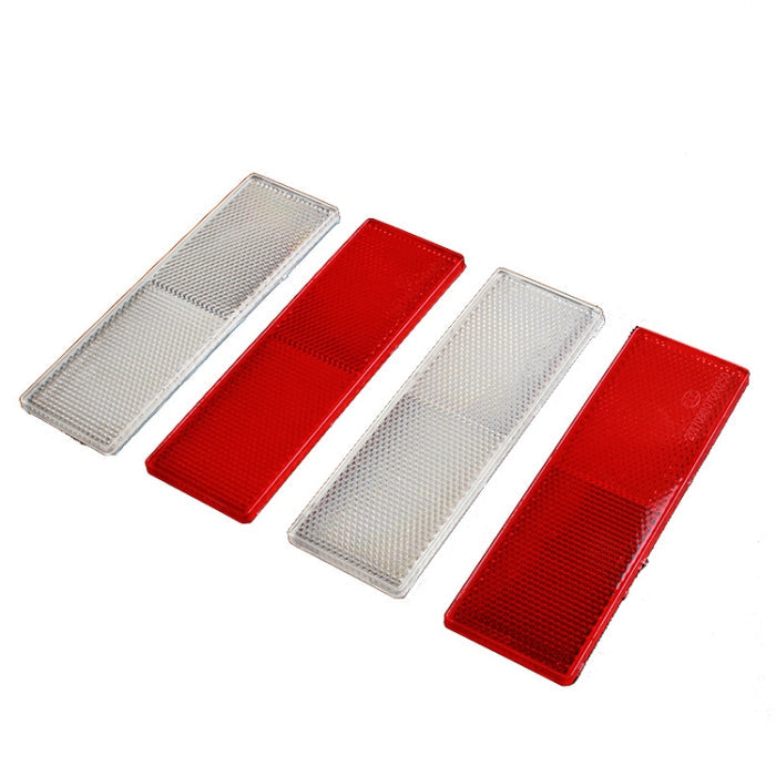 50 PCS Car Body Reflective Stickers Plastic Reflective Strip Reflector Truck Reflective Tablet, Nonporous, With Holes
