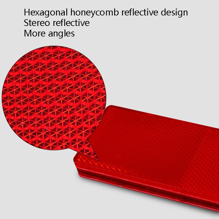 50 PCS Car Body Reflective Stickers Plastic Reflective Strip Reflector Truck Reflective Tablet, Nonporous, With Holes