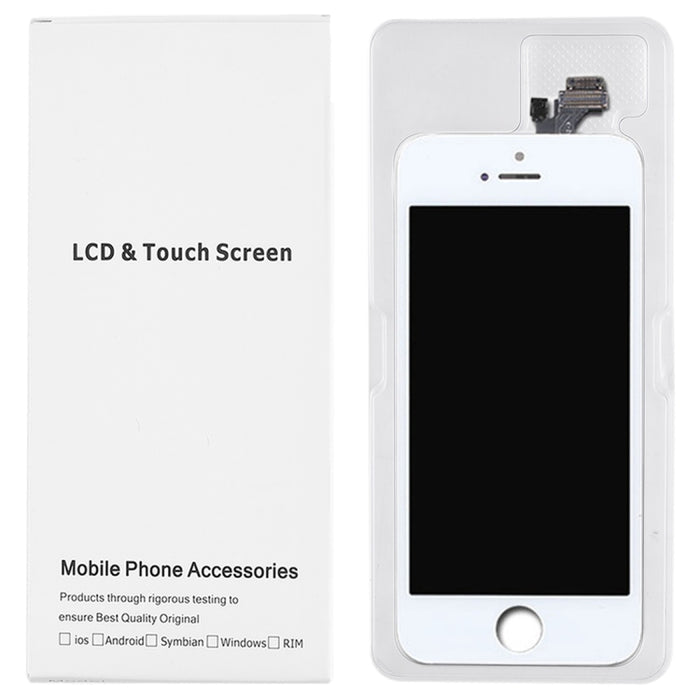 50 PCS iPhone 5 LCD Screen Packaging Boxes - Durable White Cardboard Packaging for i5