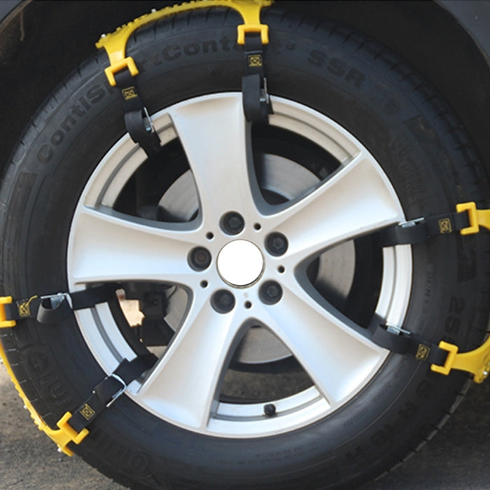 6 PCS Car Snow Tire Anti-skid Chains Yellow Chains For Family Car, Anti-skid Chains 5