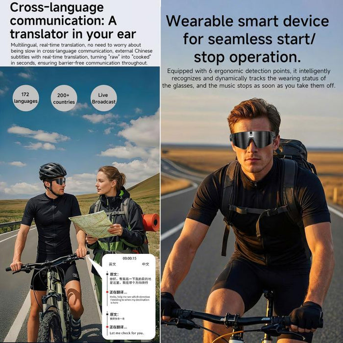 AI Cycling Smart Glasses: Capture Every Moment Hands-Free with Clarity and Style