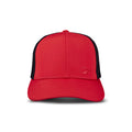 The Reebok Athlete Cap is a red baseball cap with black mesh sides and back, featuring a subtle embossed logo on the front panel, shown against a white background.