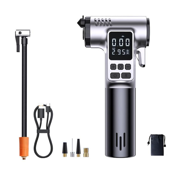 Car Air Pump with Window Breaker Cutting Tool - Electric Portable Air Pump