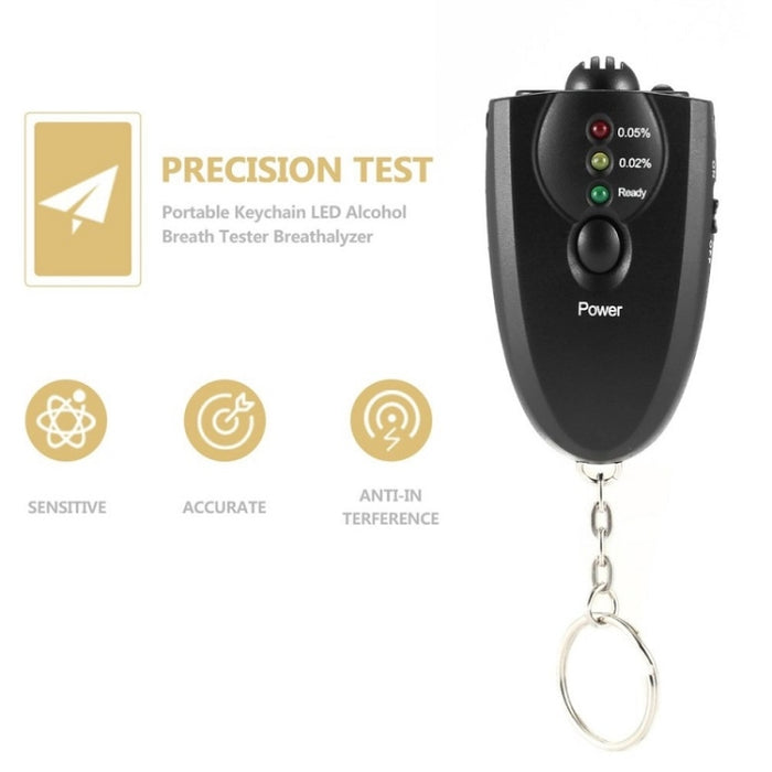 Car Portable Mini LED Air Blow Alcohol Tester, LED Air Blow