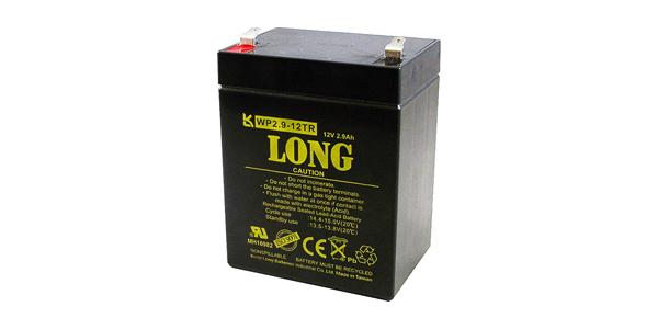 Chiayo 12W0027 lead-acid battery, 12V 2.9Ah, front view