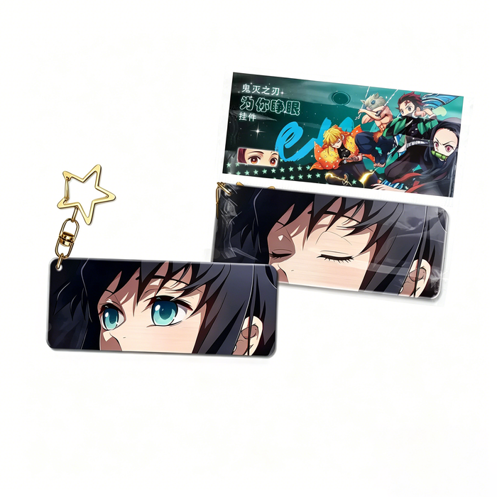 Demon Slayer 3D Lenticular Eye Changing Keychain - Anime Dynamic Hanging Ornament