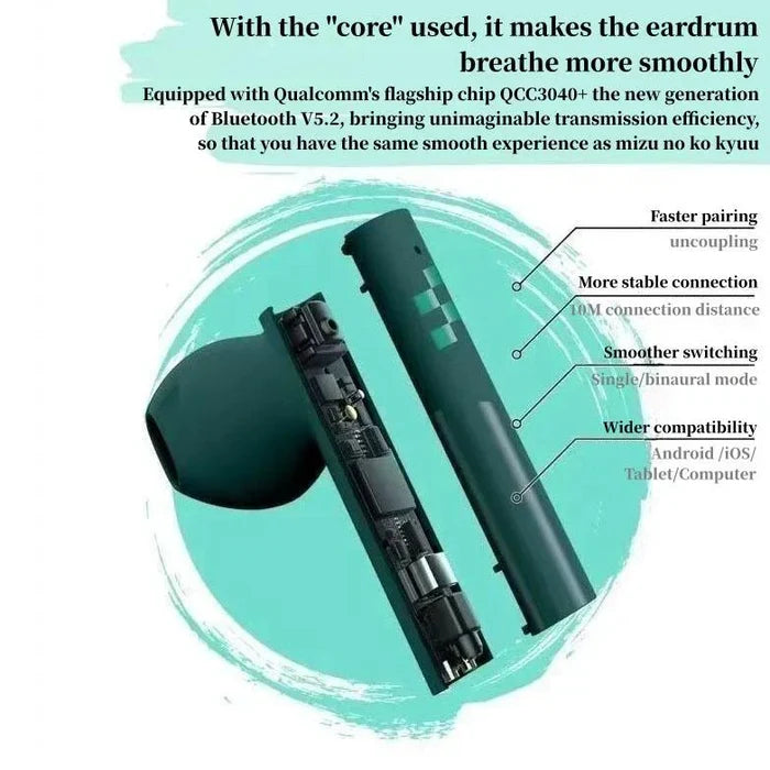 Demon Slayer Tanjiro Nezuko Bluetooth Earbuds, Anime Wireless Headphones with Charging Case