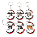 Demon Slayer Tanjiro Nezuko Pull‑Out Keychain, Cute Retractable Split Design Anime Character Metal Key Ring