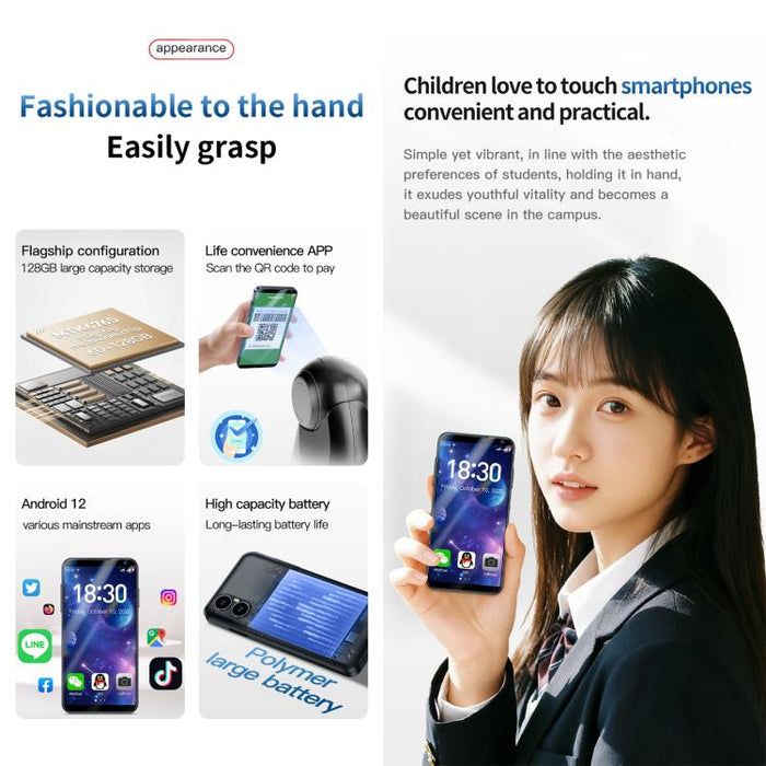 DOOV M2 4G 6GB/128GB | 4" Android 12, MT6765, with Camera