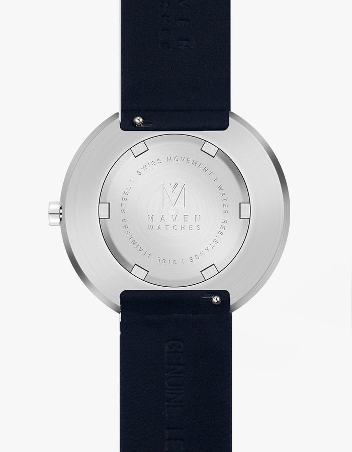 DUSTY OLIVE BROWN 34MM + NAVY LEATHER STRAP SET