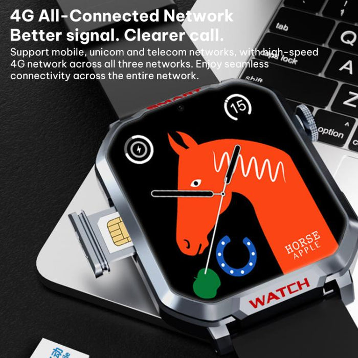 FA82S 4G Smart Watch – 1.83" GPS Tracking, Heart Rate & Blood Pressure