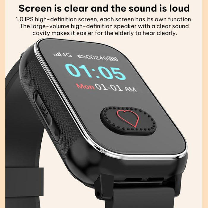 FA96S 4G Elderly Care Smart Watch – 1.0" Screen, GPS Tracking, Eurasia-Africa & American Version