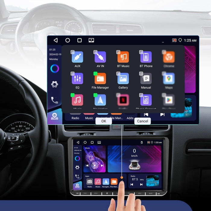 For Volkswagen 4+64G Multimedia Player Android 13 System, 7-inch, 9-inch