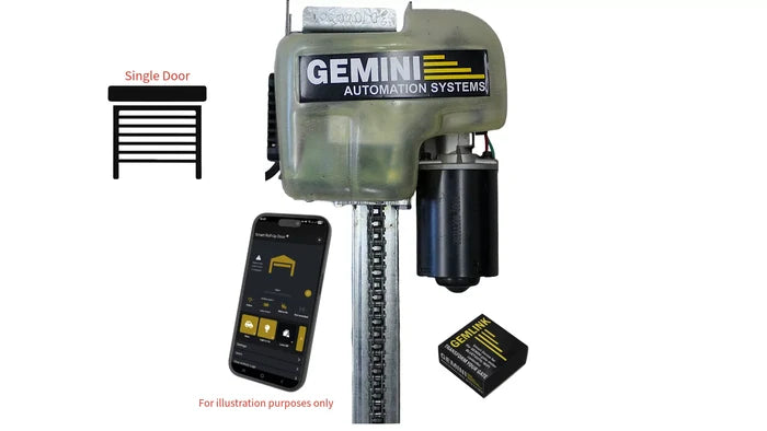 GEMINI SMART Limit Learning Roll-Up Garage Door Motor (Single Door)