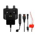 Black car adapter power supply with multiple connectors