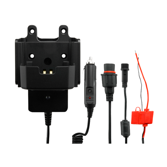 Black car adapter power supply with multiple connectors