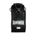 Black nylon holster with a clear front window