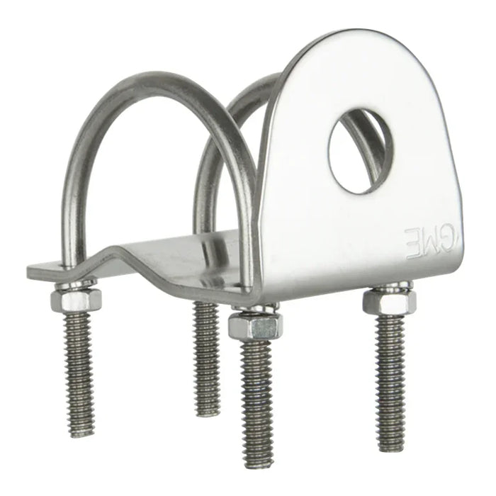GME MB024 stainless steel bracket, three-quarter view