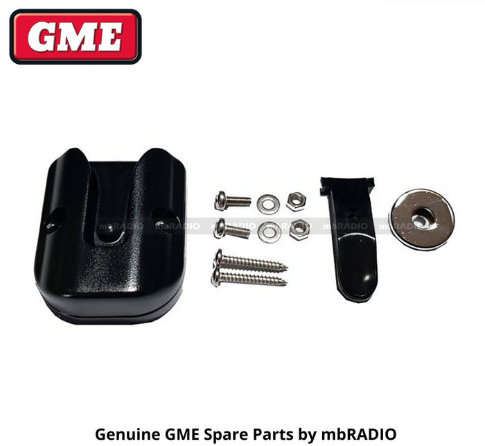 GME MB205 microphone mounting bracket, black, with bollard and mounting hardware