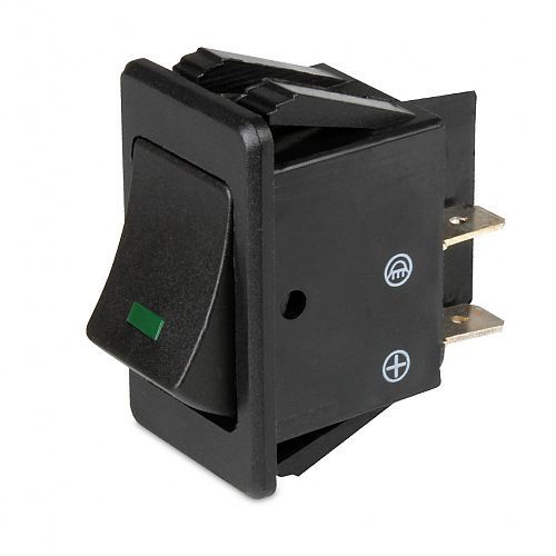 Hella 12V DC Rocker Switch - Green