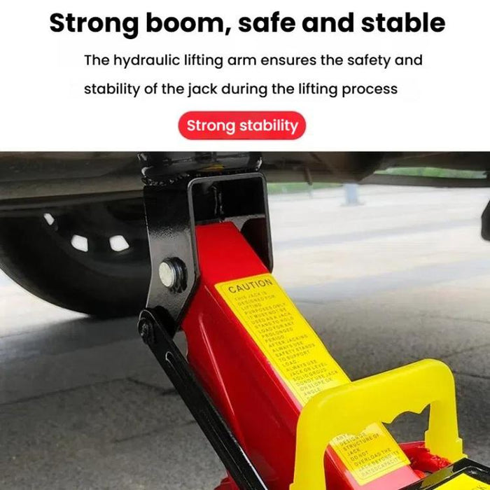 Horizontal Hydraulic Car Jack - Manual Tire Change Lifting Tool