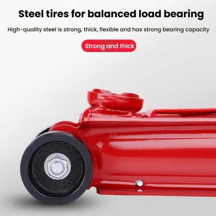 Horizontal Hydraulic Car Jack - Manual Tire Change Lifting Tool