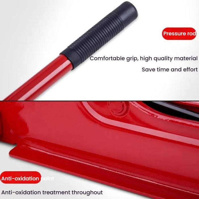 Horizontal Hydraulic Car Jack - Manual Tire Change Lifting Tool