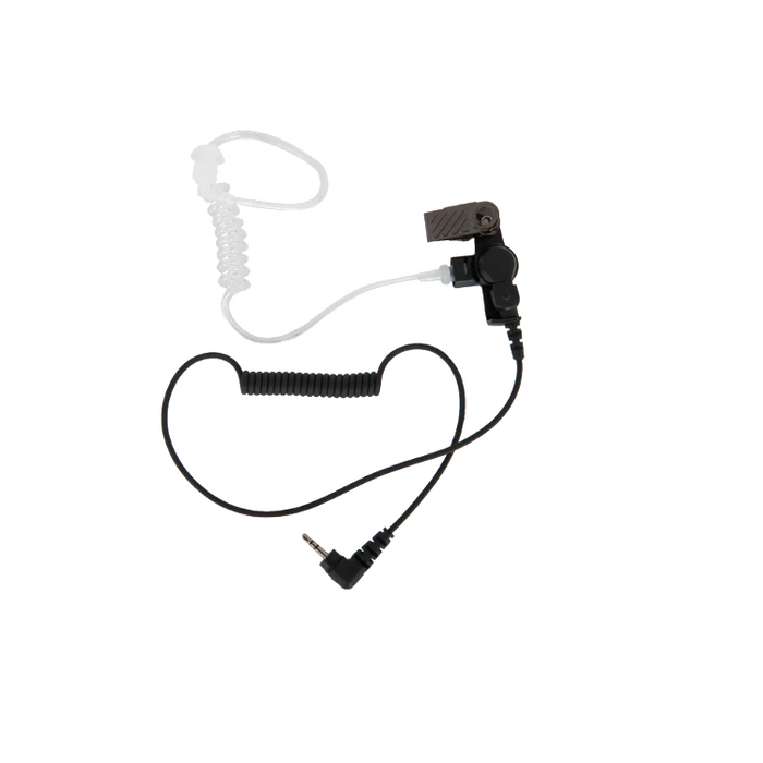Hytera EAS03 receive-only earpiece, black, with clear acoustic tube