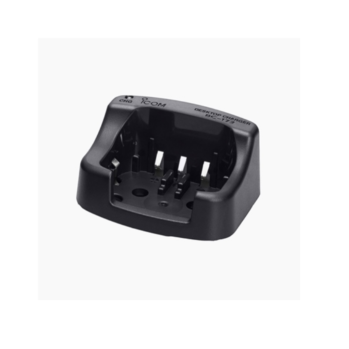 A black Icom DEJ2010 Dual Charger battery charger