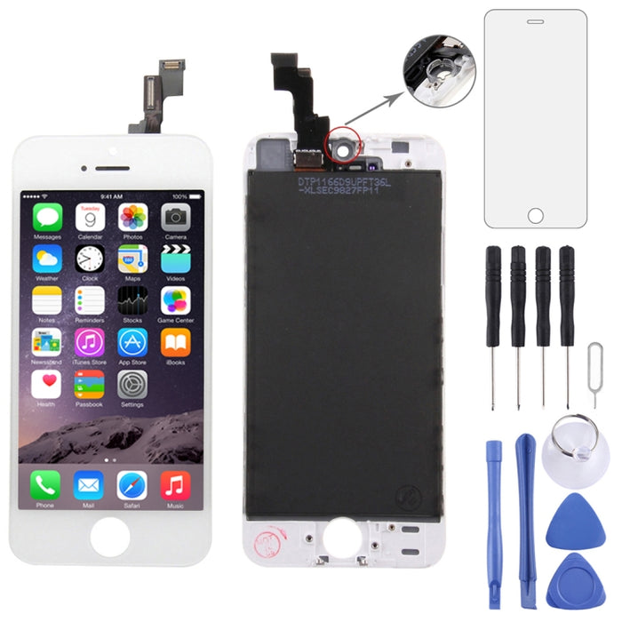 iPhone 5S Digitizer Assembly – LCD, Frame & Touch Panel Replacement (White/Black)