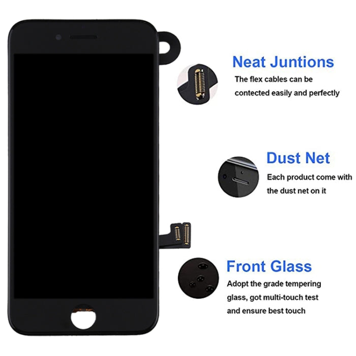 iPhone 7 LCD Screen Replacement with Front Camera - Black & White Options