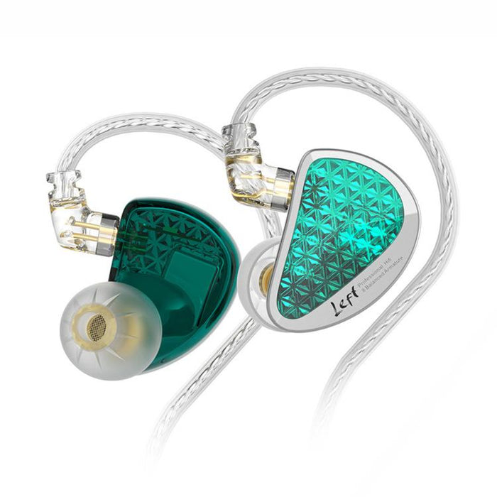KZ-AS16 PRO Wired Earphones – 8-Driver Pure Balanced Armature, Green & Black