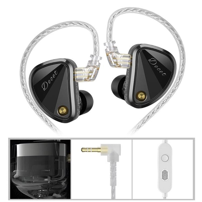 KZ Decet Wired Earphones – 10-Driver Dynamic Array, 3.5mm, 1.2m