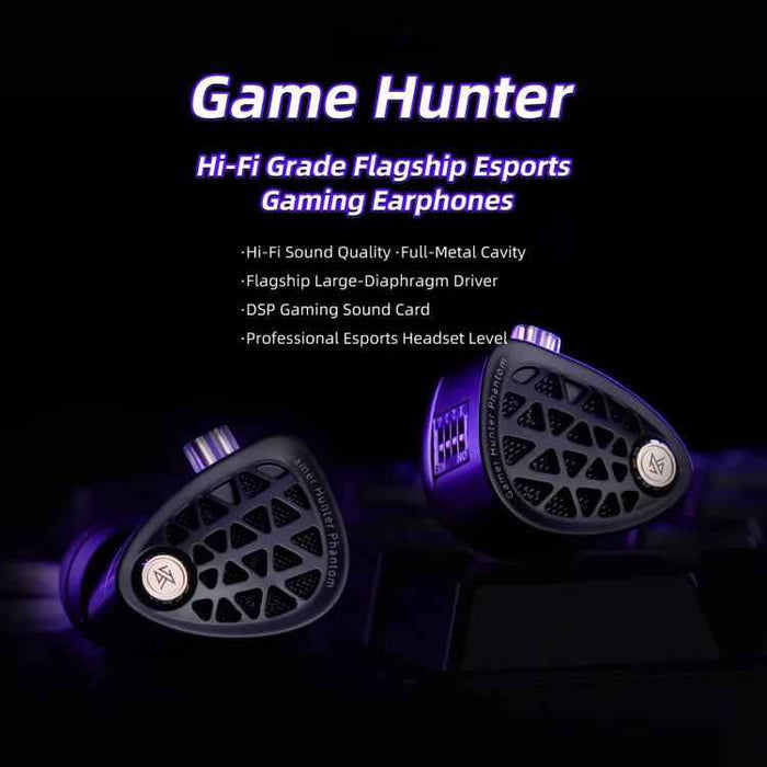KZ Phantom Hi-Fi-grade Audio Gaming 1.2m Wired Earphones, 3.5mm Standard, 3.5mm With Mic, Type-C Sound Card