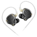 KZ-PR3 Planar Diaphragm In-Ear 1.2m Wired Earphones Hi-Fi Monitoring Stage Replaceable Cable Planar Speaker Earbuds, Black Standard, Black With Mic