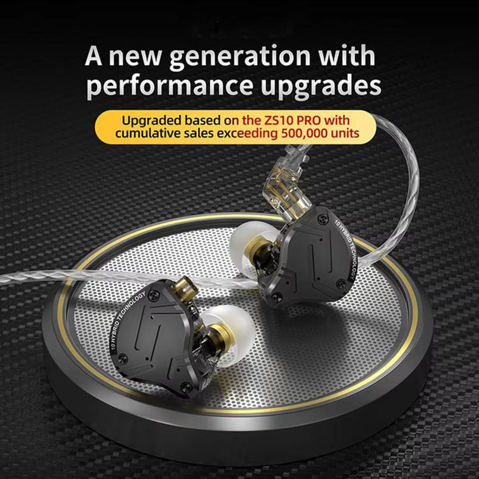 KZ-ZS10 PRO X Wired Earphones – 10-Driver Dynamic + Balanced Armature