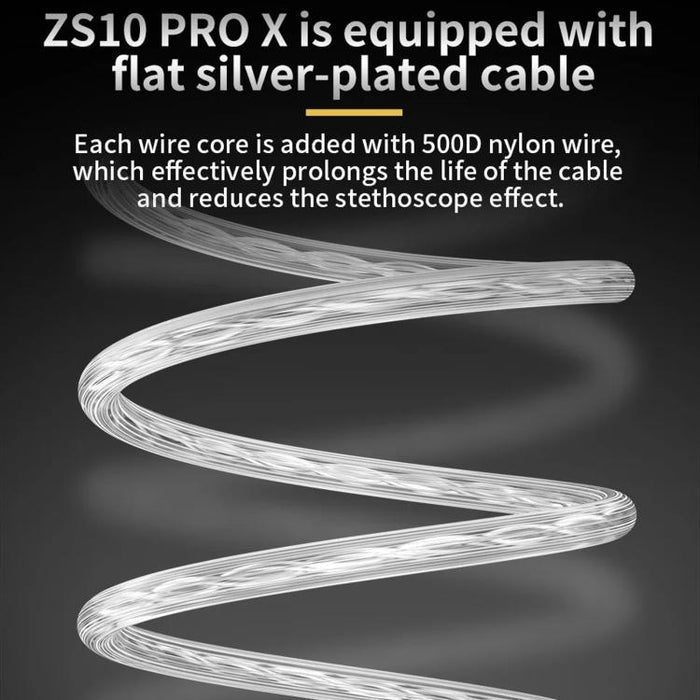 KZ-ZS10 PRO X Wired Earphones – 10-Driver Dynamic + Balanced Armature