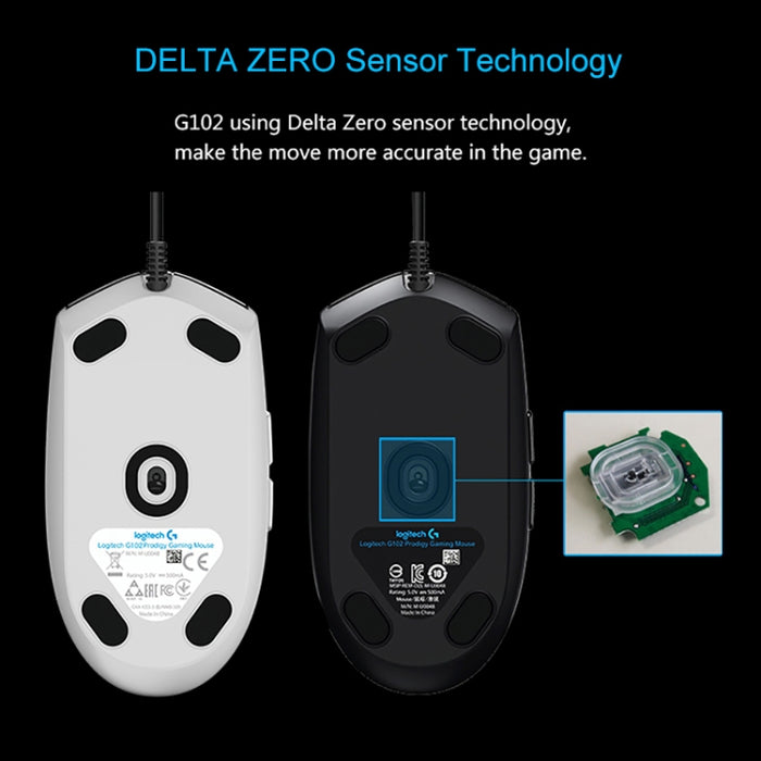 Logitech G102 RGB Gaming Mouse - 6-keys, Adjustable Five-speed Wired Optical Gaming Mouse