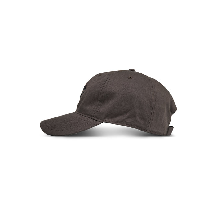 The Reebok Logo Cap is a plain black baseball cap with a curved brim and an adjustable strap at the back, shown from the side on a white background.