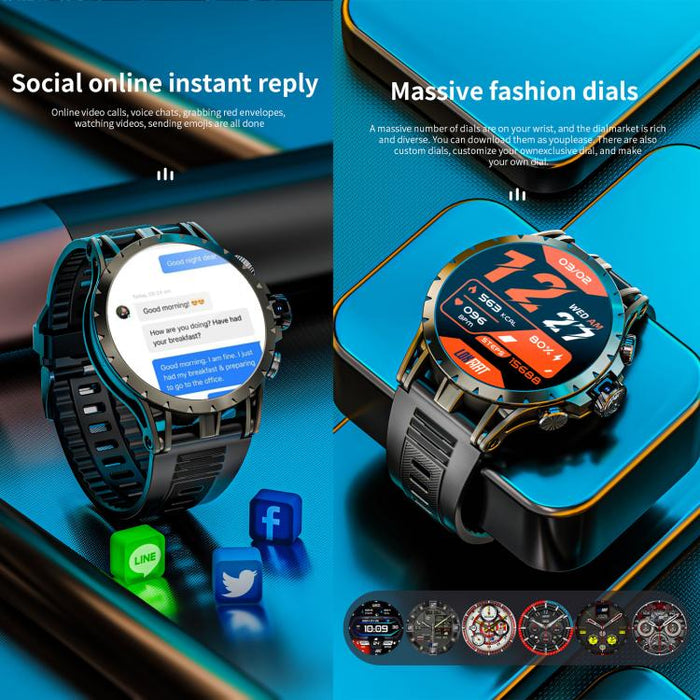 LOKMAT APPLLP 4 4G Smart Watch – 1.58", SC8541E, 3GB/32GB, GPS, NFC, Health Monitoring
