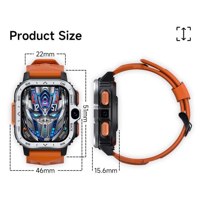 LOKMAT APPLLP 4 MAX Smart Watch – 2.02", Android 8.1, 2G/16G, WiFi & Bluetooth
