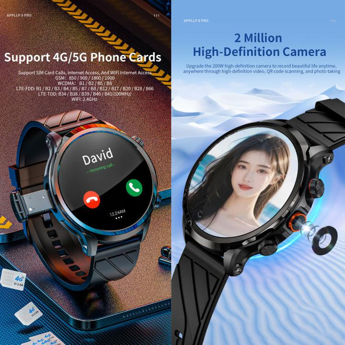 LOKMAT APPLLP 8 Pro 4G Smart Watch – 1.58", SC8541E, 3GB/32GB, Android 8.1, GPS