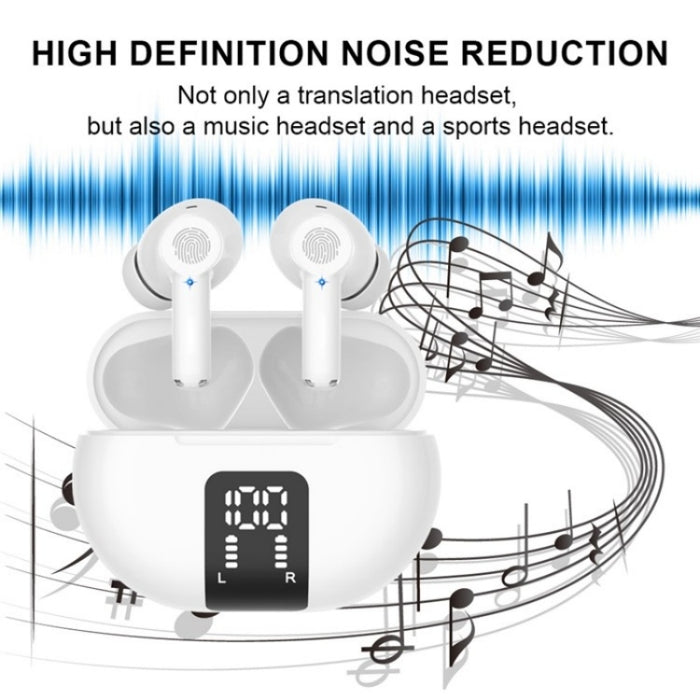M10 Wireless Bluetooth Smart Voice Translator Headset – Multi-Language Translation Earphones